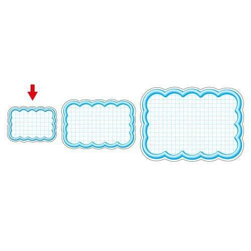 抜型カード 立体枠 雲 小 ブルー/50枚×5冊入