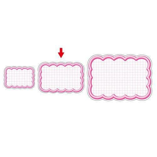 抜型カード 立体枠 雲 中 ピンク/50枚×5冊入