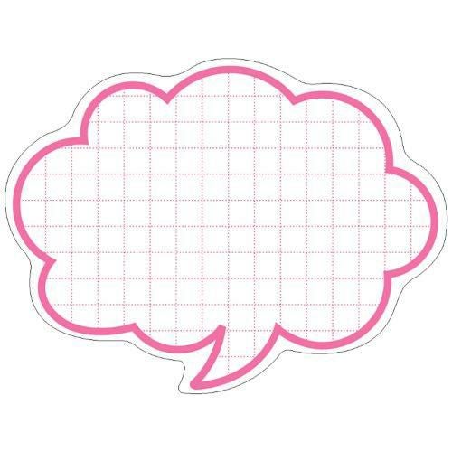 抜型カード 吹出し 大 ピンク/50枚×5冊入