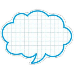 抜型カード 吹出し 大 ブルー/50枚×5冊入
