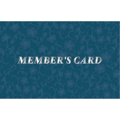 メンバーズカード レリーフ青 二つ折/50枚×5冊入
