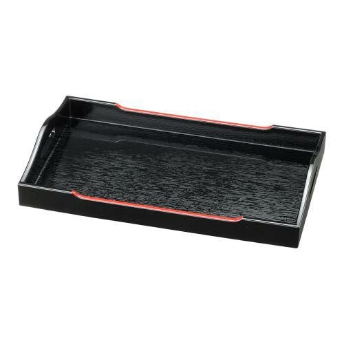 カスター盆 黒天朱 1-105-3 8寸