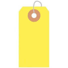 カラー荷札 豆 黄 一穴 2000P/2000枚×1箱