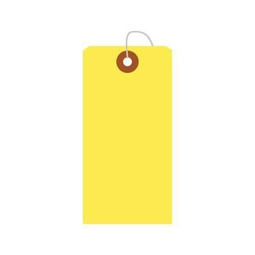 カラー荷札 中 黄 一穴 2000P/2000枚×1箱