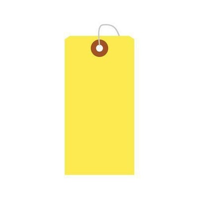 カラー荷札 中 黄 一穴 2000P/2000枚×1箱