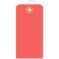 カラー荷札 大 赤 一穴 1000P/1000枚×1箱