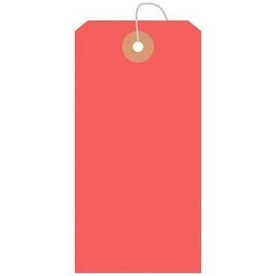 カラー荷札 大 赤 一穴 1000P/1000枚×1箱