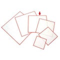 敷紙 6号 赤枠 厚口/100枚×5冊入