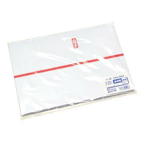 のし紙 本中判 赤棒 山/100枚×5冊入