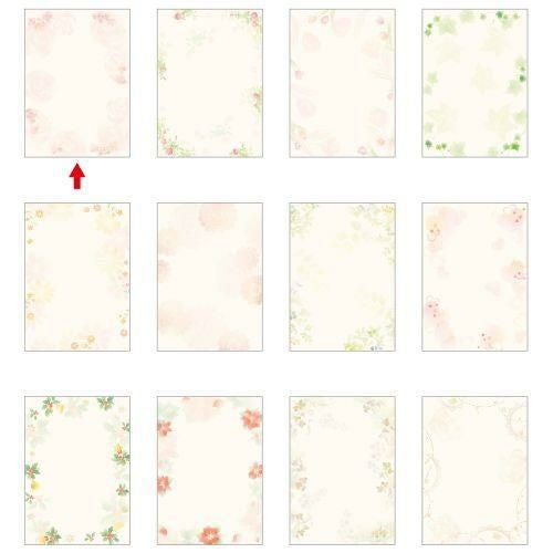 デザインペーパーフラール ロージー/10枚×5冊入