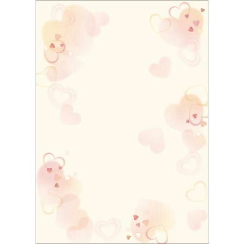 デザインペーパーフラール ハートフル/10枚×5冊入