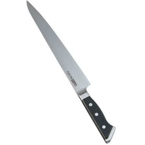 紋三郎 モリブデン鋼 ツバ付 青合板 筋引 24cm/業務用/新品/送料無料