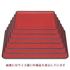 お盆 耐熱一休布目盆朱カスリ尺4寸 NS加工