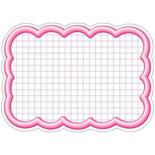 抜型カード 立体枠 雲 大 ピンク/50枚×5冊入