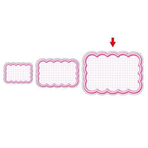 抜型カード 立体枠 雲 大 ピンク/50枚×5冊入