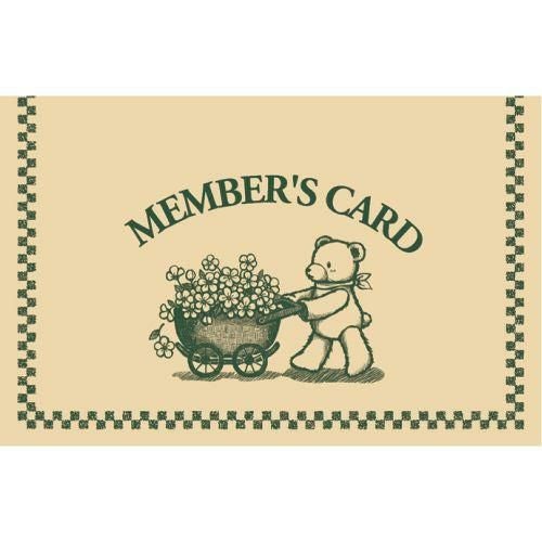 メンバーズカード 花車ベア 二つ折/50枚×5冊入