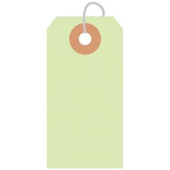 カラー荷札 豆 黄緑 一穴 2000P/2000枚×1箱