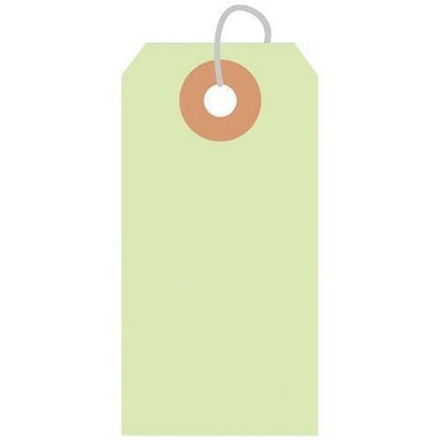 カラー荷札 豆 黄緑 一穴 2000P/2000枚×1箱