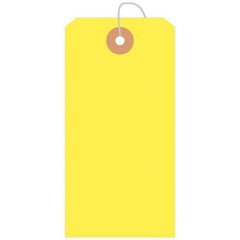 カラー荷札 大 黄 一穴 1000P/1000枚×1箱