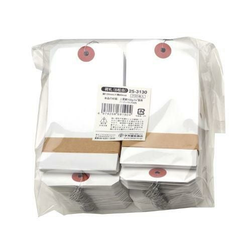 パック入荷札 大 白 一穴 200P/200枚×5袋入