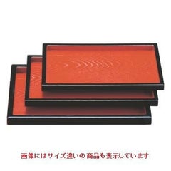 カスター トレー ABSそば盆朱木目渕黒6ッ膳