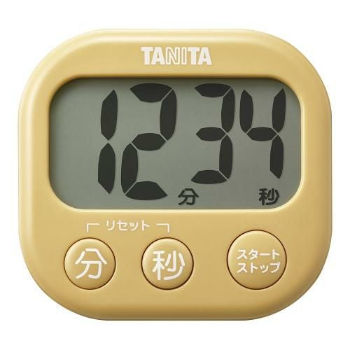 タニタ 抗菌でか見えタイマー TD429 YL マスタードイエロー