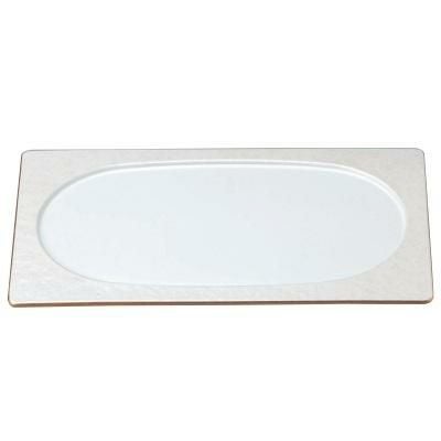 お盆  尺2寸昇陽長角盆白アクア渕金  幅362 奥行212 高さ16