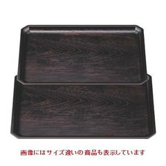 お盆 長角木目隅切盆溜尺3寸