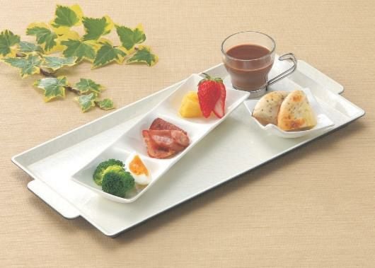 トレー 尺4寸手付トレー白アクア