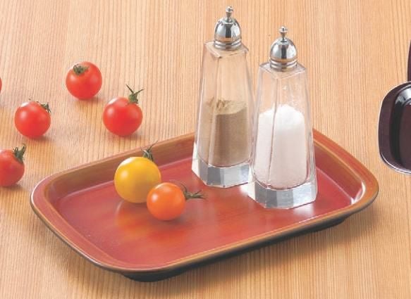 トレー スマートトレーオレンジ刷毛目(大)