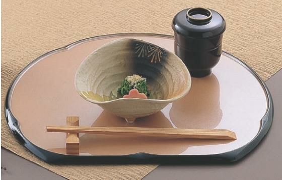 半月盆 新梅型半月盆明星塗尺2寸