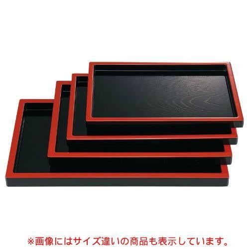 そば盆 黒天朱渕黒 A 54.5×31×H3(cm)/業務用/新品/小物送料対象商品