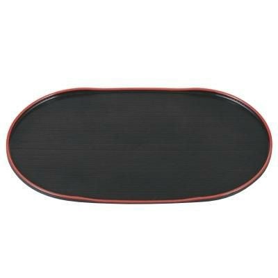 お盆 尺0寸小判千筋盆黒天朱