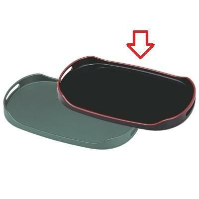 トレー 洋風脇取盆黒天朱