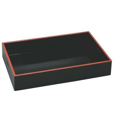 お盆 (大)料理運び盆黒木目天朱