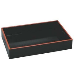 お盆 (大)料理運び盆黒木目天朱