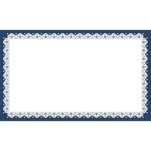 ショーカード 名刺サイズ レース 紺/30枚×5冊入