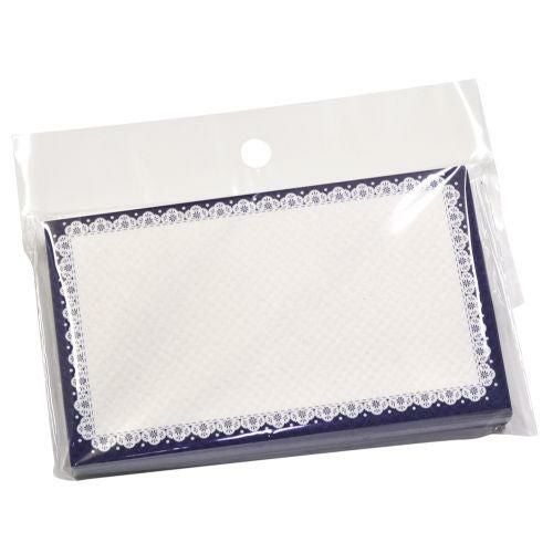 ショーカード 名刺サイズ レース 紺/30枚×5冊入