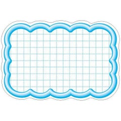 抜型カード 立体枠 雲 中 ブルー/50枚×5冊入