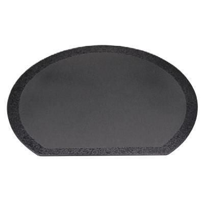 お盆 半月敷膳黒乾漆渕石目尺3寸