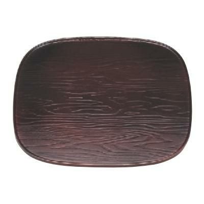 お盆 尺2寸くつわ盆溜木目