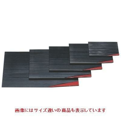 お盆 千筋隅折盆黒渕朱8.5寸