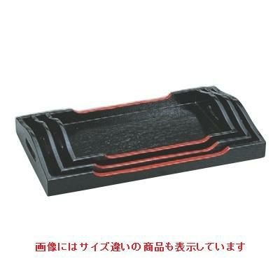 お盆 カスター盆黒天朱（大）