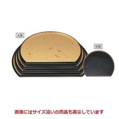 半月盆 半月両面盆色紙金箔/黒布目尺5寸