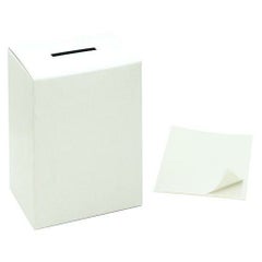 募金箱 底ボール紙付 白無地/1個