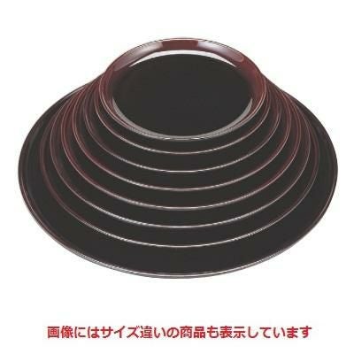 丸盆 丸盆溜底黒塗尺0寸 SS塗 NS加工