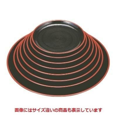 丸盆 丸盆黒刷毛目天朱尺1寸 NS加工