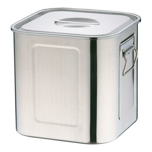 エコクリーンUK18-8深型角キッチンポット 33cm