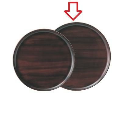 トレー 丸盆紫檀尺2寸