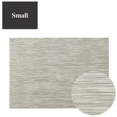 ランチョンマット COL.6シルバーホワイトストライプエレガントマットスモール